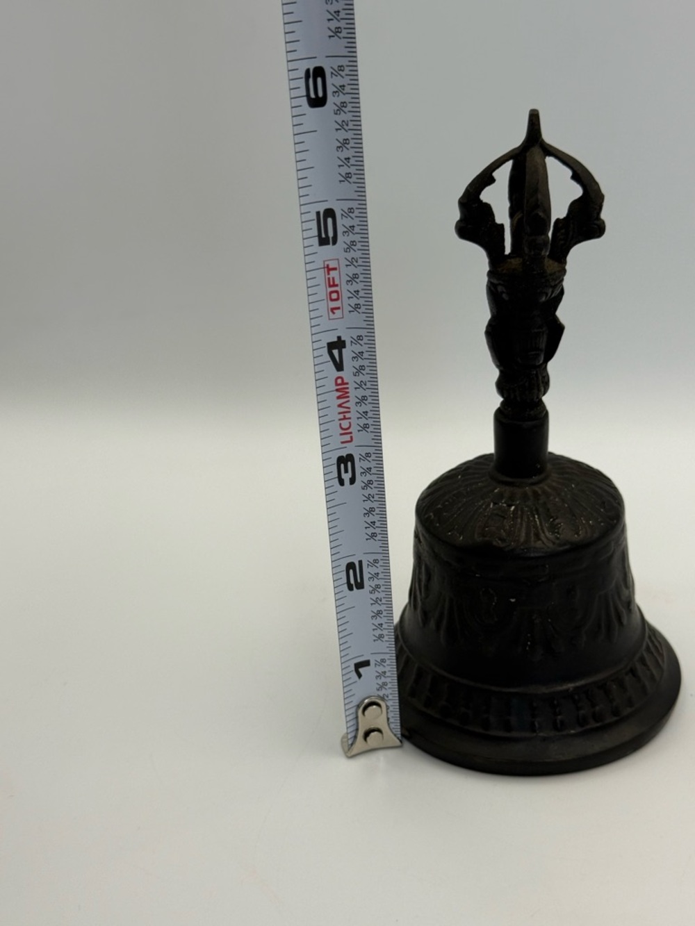 Antique Black Metal Tibetan Buddhist Ceremonial Ritual Prayer Bell - Picture 8 of 8
